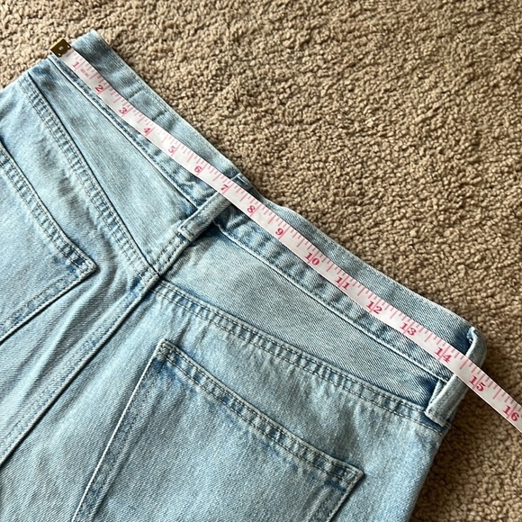 Free People We The Free Blossom Rigid Distressed Button Fly Jeans - Picture 11 of 12